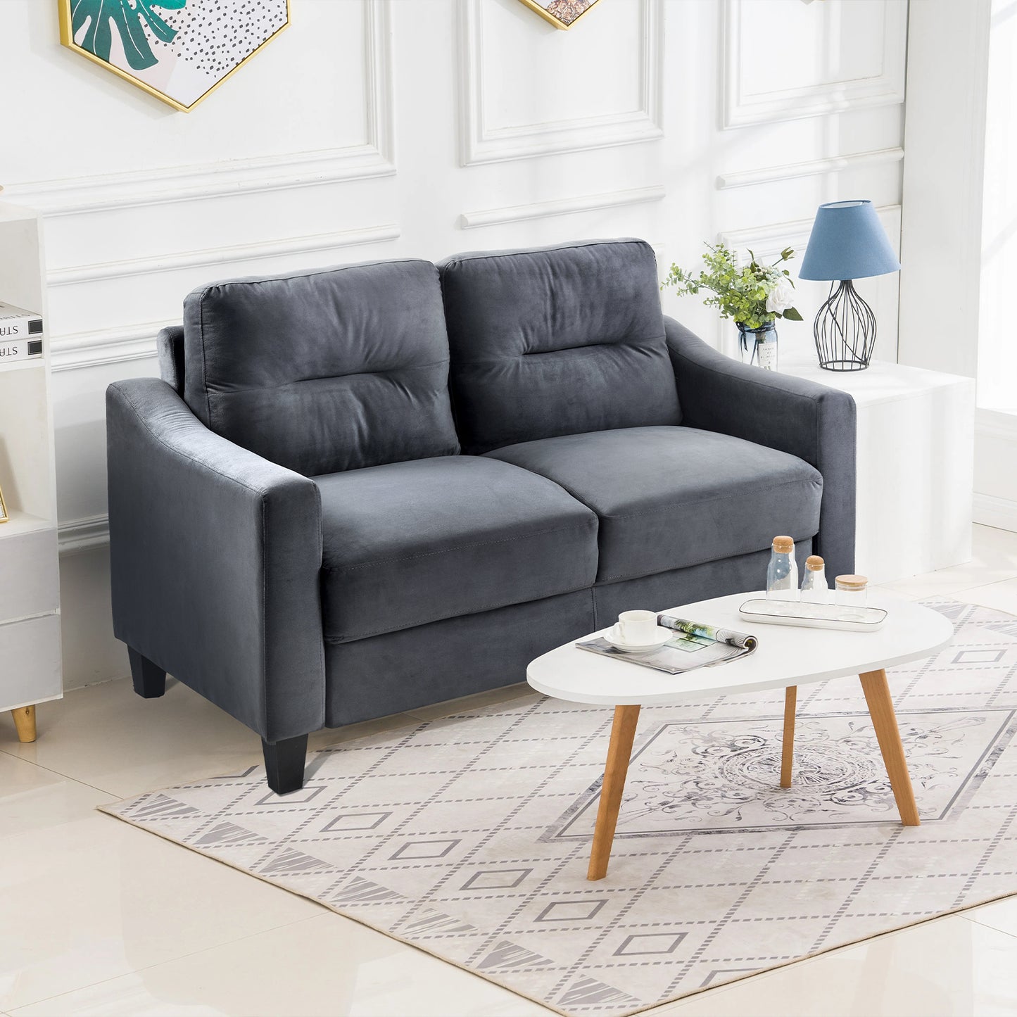 Love Seat Sectional Couches and Sofas for Living Room Bedroom Office Small Space
