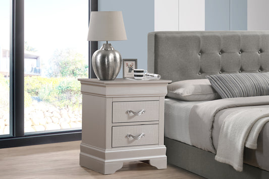 Elegant Silver Champagne Nightstand