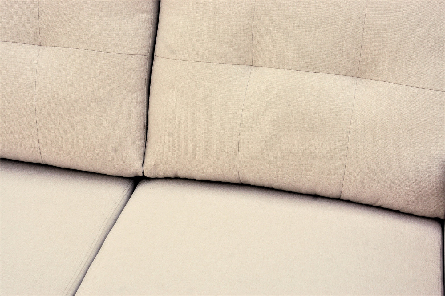 Container Furniture Direct Convertible L-Shaped Sectional Sleeper Sofa Bed, Stylish Apartment Furniture, Saving Pull Out Couch for Small Spaces and Living Rooms, Beige