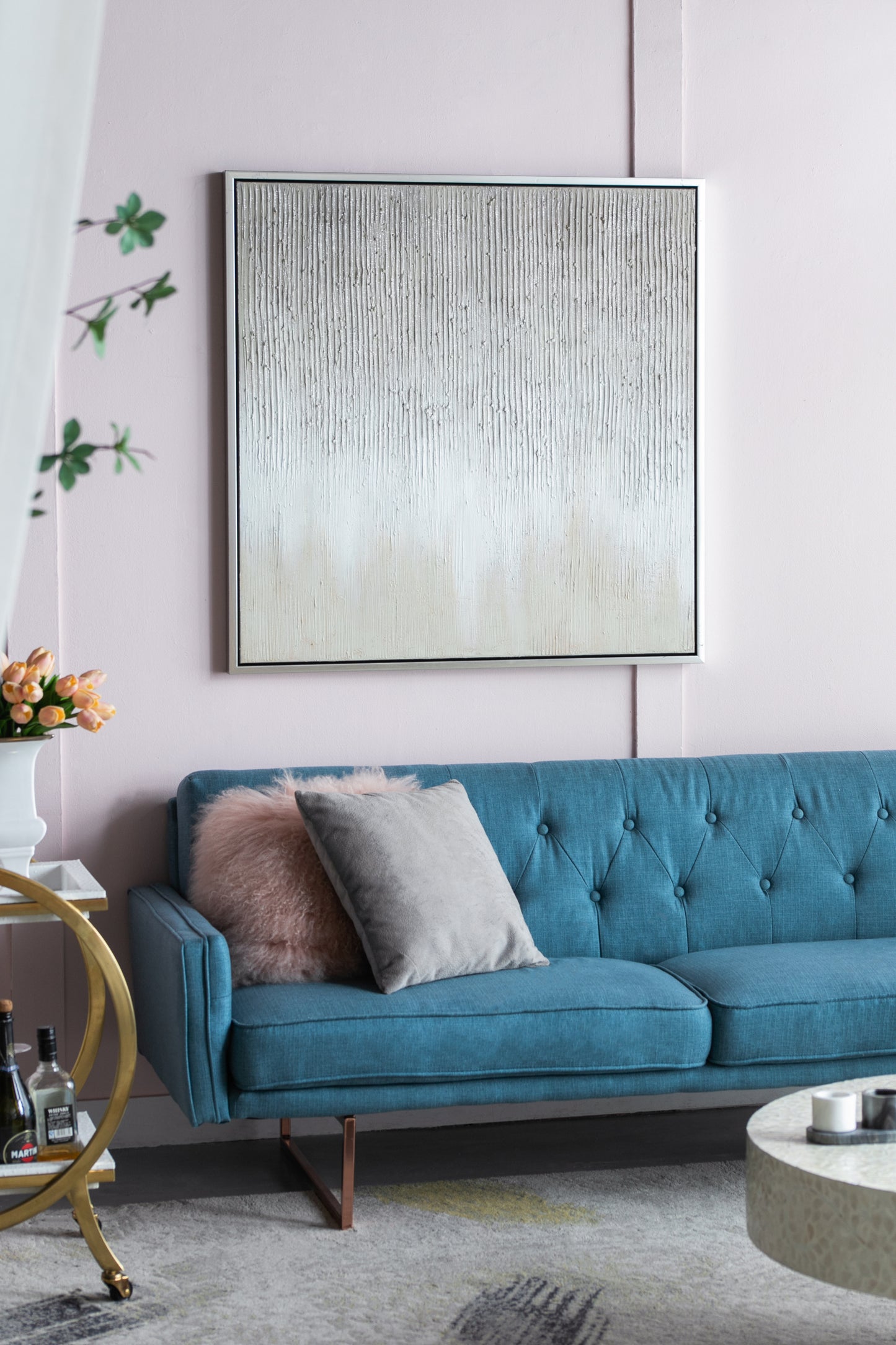 40' x 40' Golden Sunshine Framed Hand-painted Canvas Print Wall Art, Wall Decor for Living Room Bedrrom Entryway Office