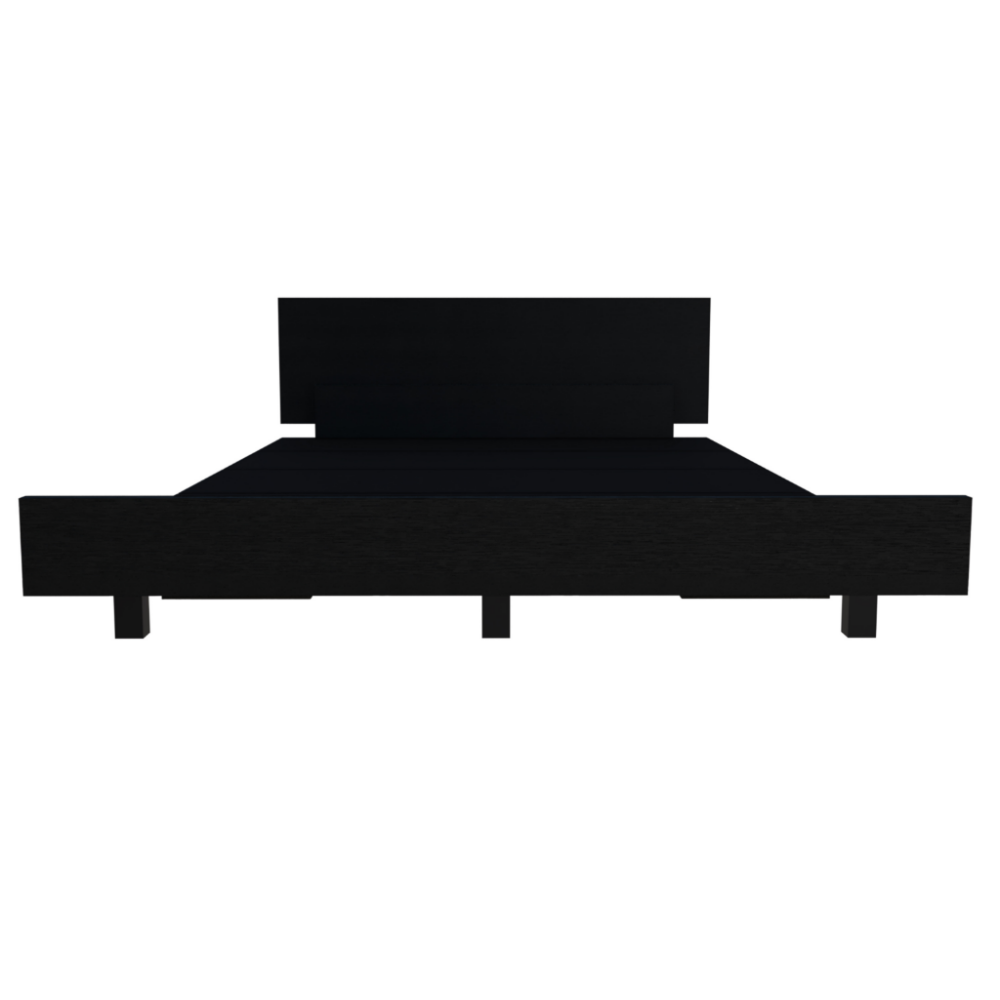 Kaia Twin Bed Base, Headboard -Black