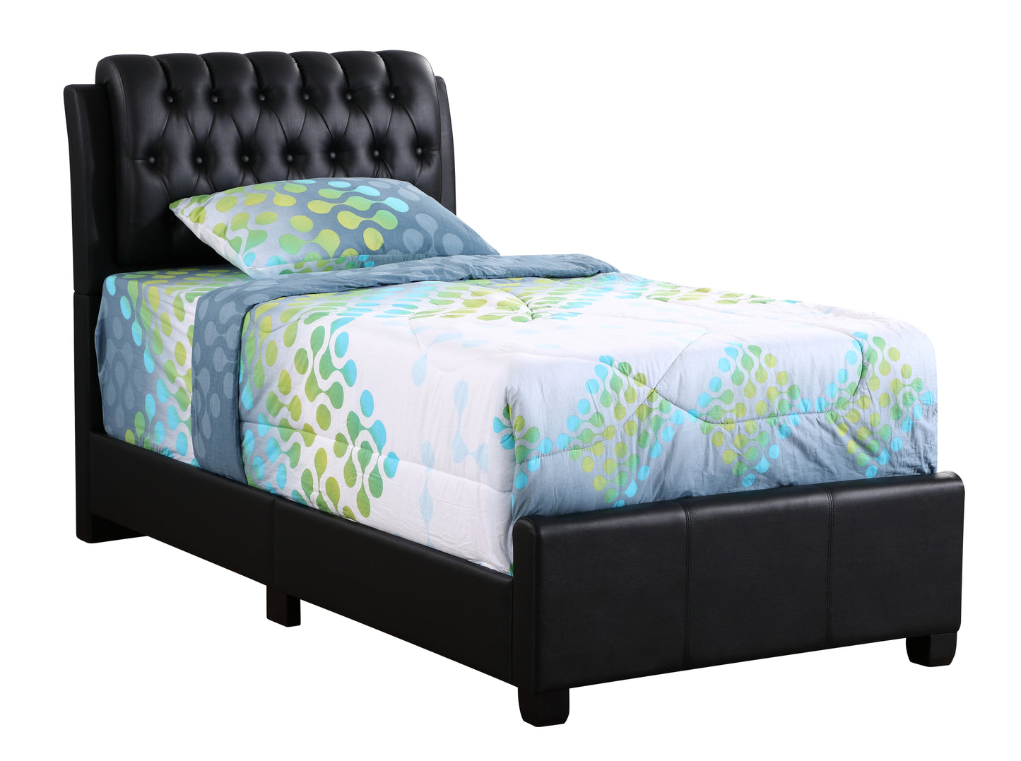 Elegant Contemporary Black Queen Bed