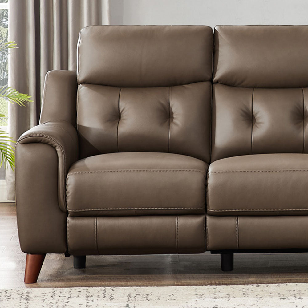 Torino Power Headrest Top Grain Leather Zero Gravity Reclining Sofa