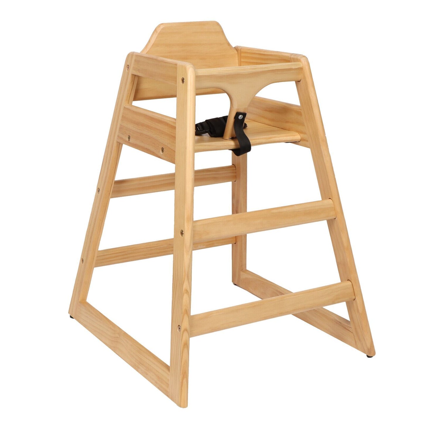 Wooden Double Solid Wood Feeding, Eat & Grow Portable High, Easy to Clean Baby Booster Chair in Natural Finish