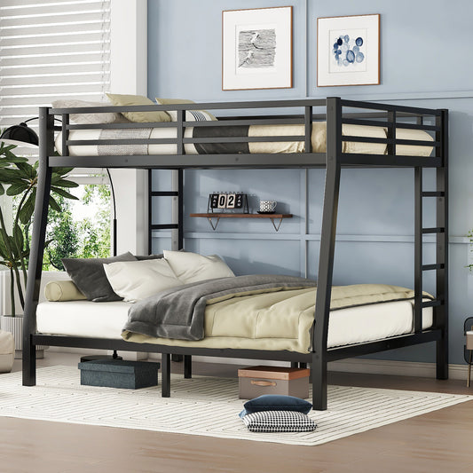 Metal Full XL over Queen Bunk Bed for Teens and Adults,Space-Saving/Noise Reduced/No Box Spring Needed, Old SKU W1307S00046