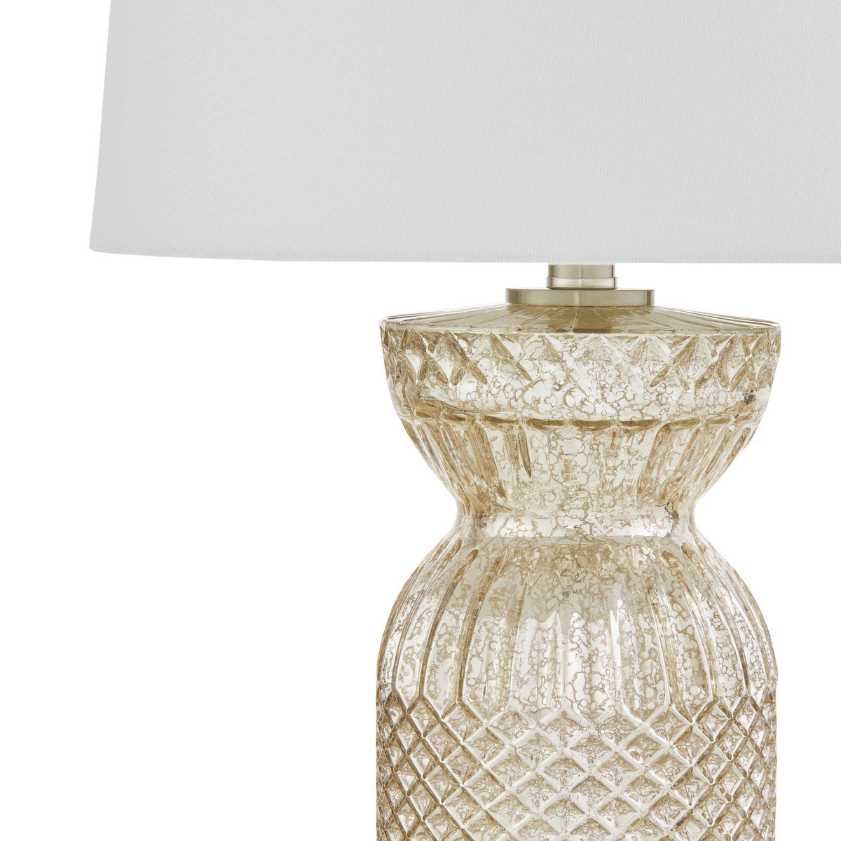 Textured Glass and Acrylic Base Table Lamp