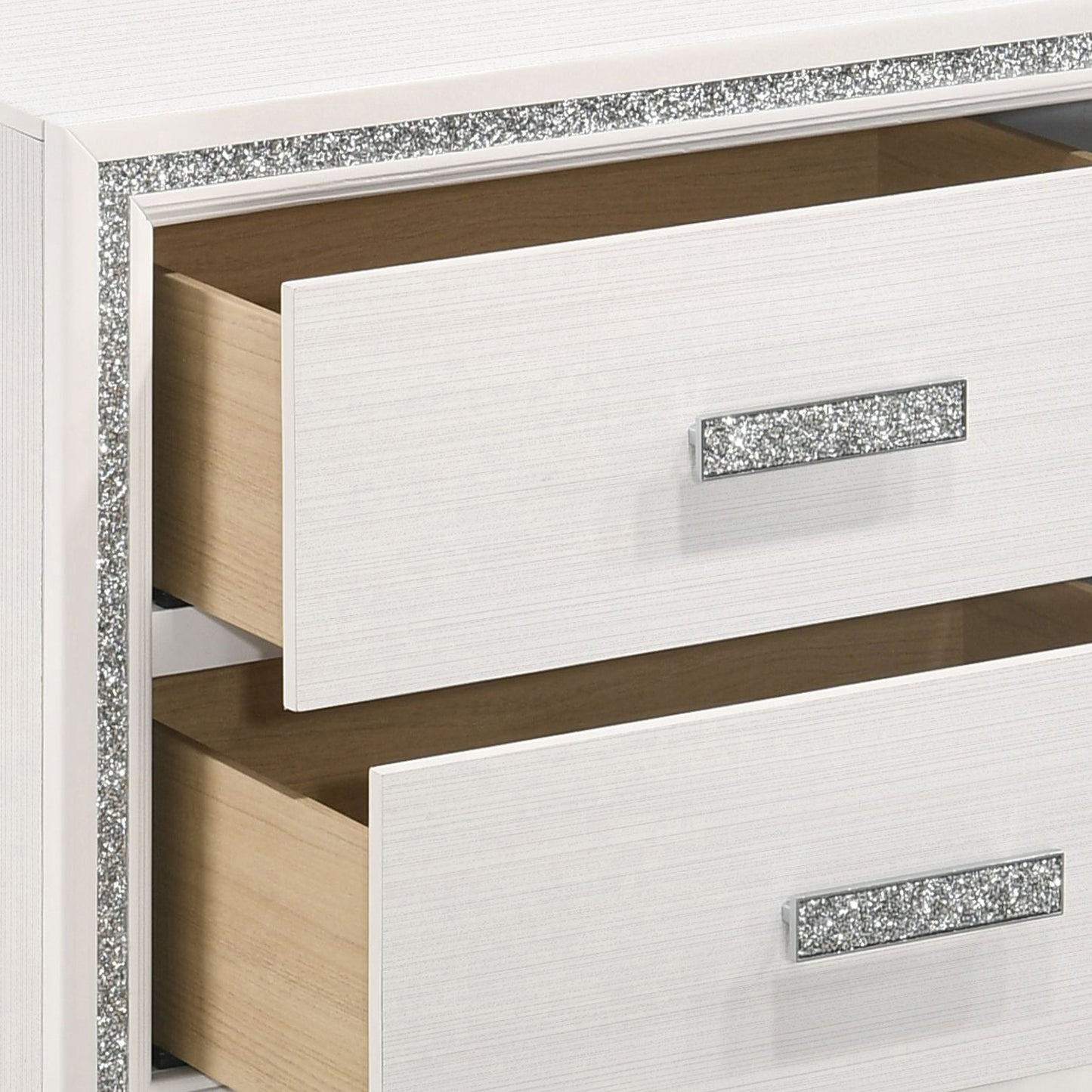 White 2-drawer Nightstand