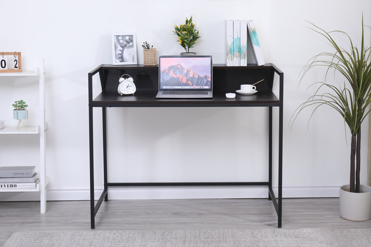 Black Console Table Narrow Modern Entryway Table Small Behind Couch Table Skinny Sofa Table Hallway Table for Living Room Foyer Bedroom Corridor Office