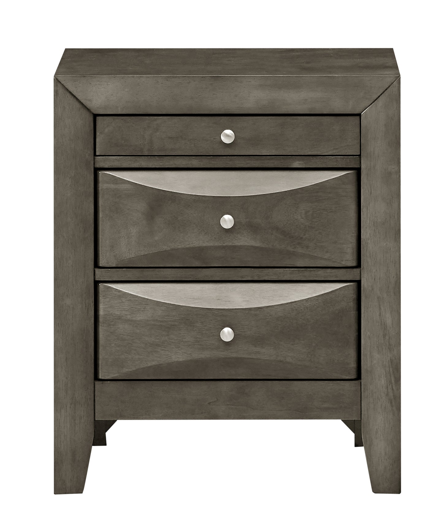 Elegant Gray Storage Nightstand
