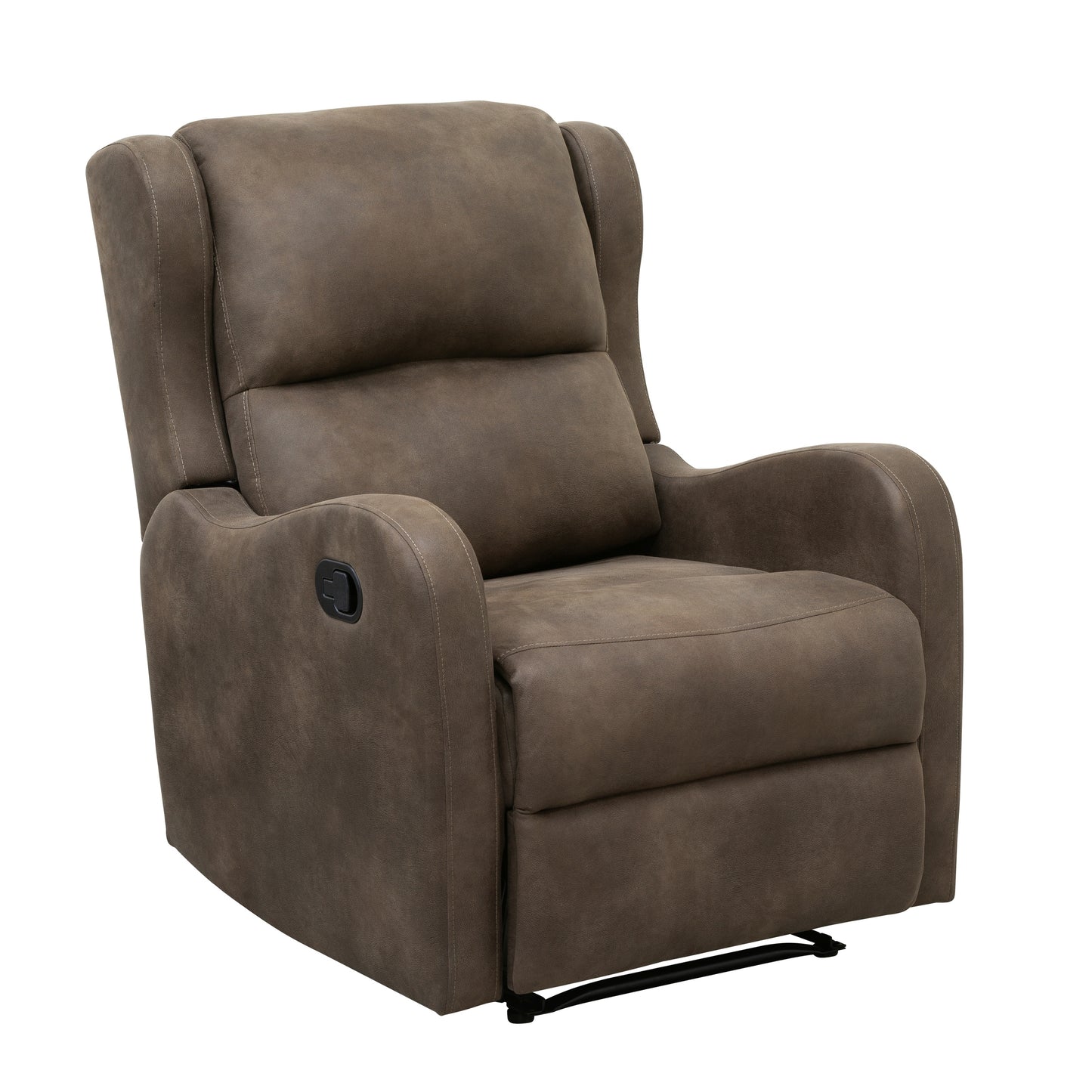 Microfiber Upholstery Brown Reclining Chair 1pc Living Room Furniture Comfort Seating