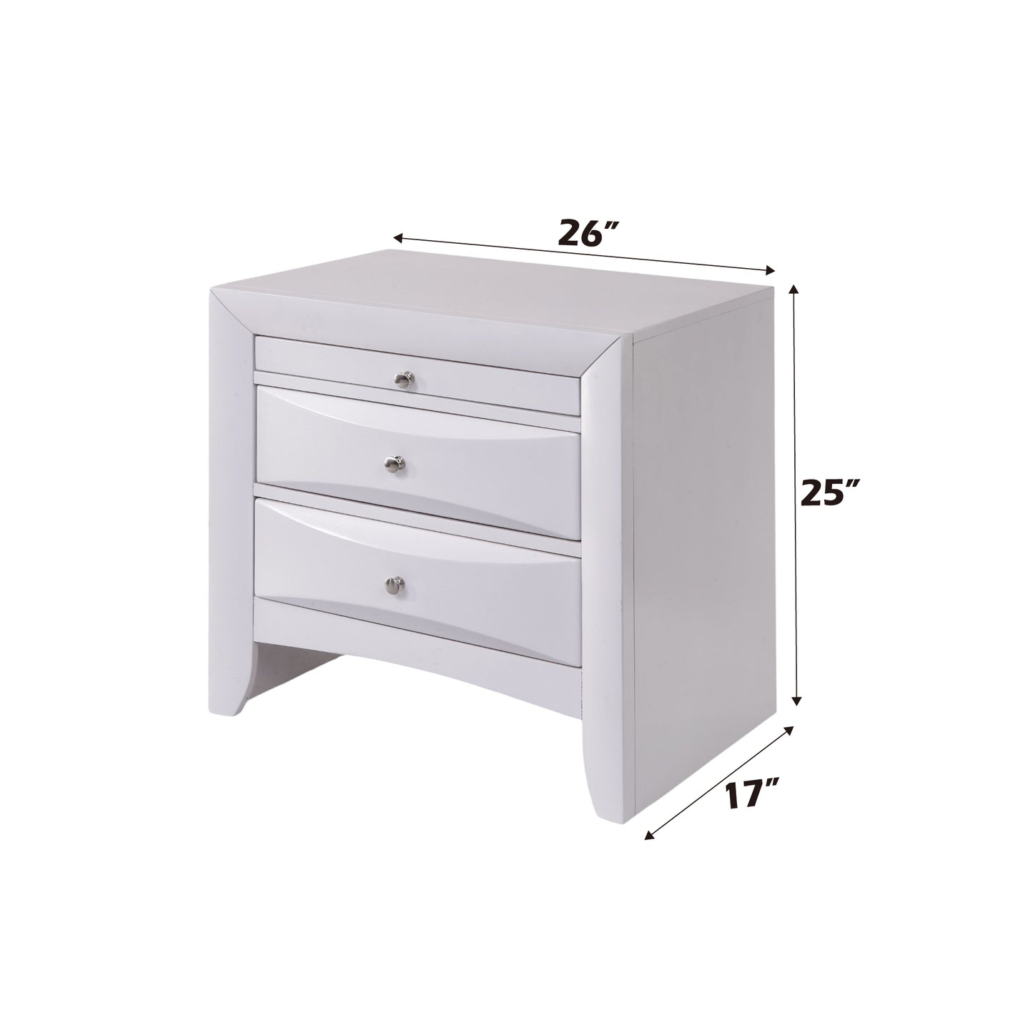 Ireland White Finish Nightstand