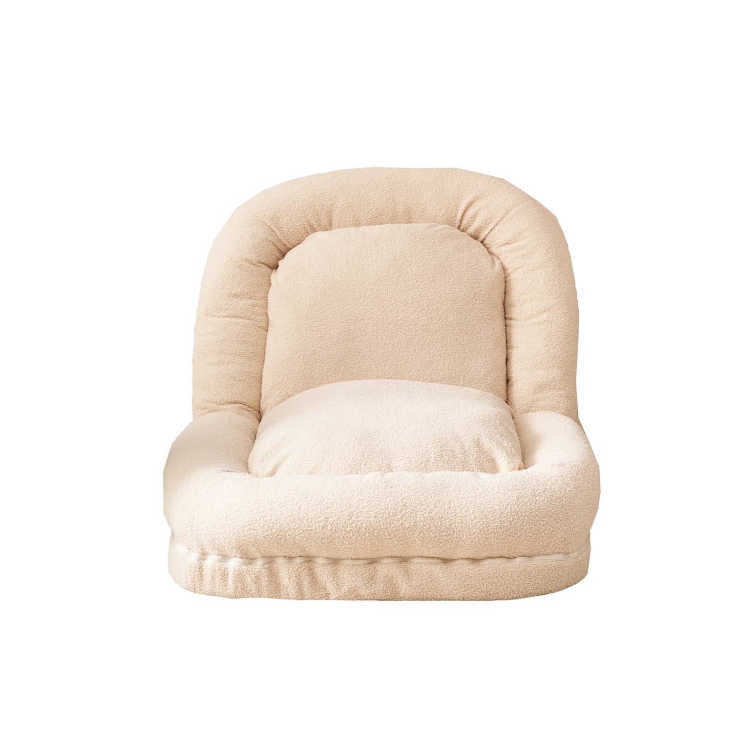 Triple Fold Down Beige Sofa Bed