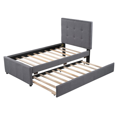 Ulpholstery Bed (Trundle and Rails)