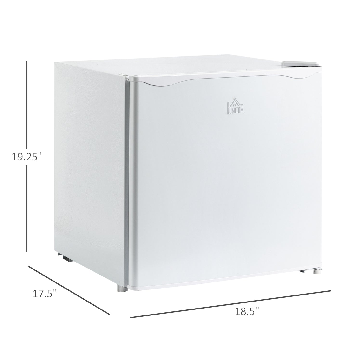 HOMCOM Mini Freezer Countertop, 1.1 Cu.Ft Compact Upright Freezer with Removable Shelves, Reversible Door for Home, Dorm, Apartment and Office, White