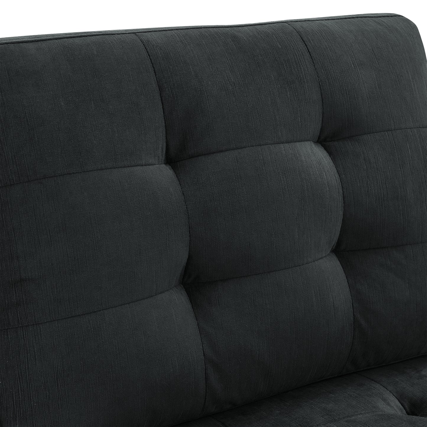 U shape Modular Sectional Sofa,DIY Combination,includes Two Single Chair ,Two Corner and Two Ottoman,Black Velvet.