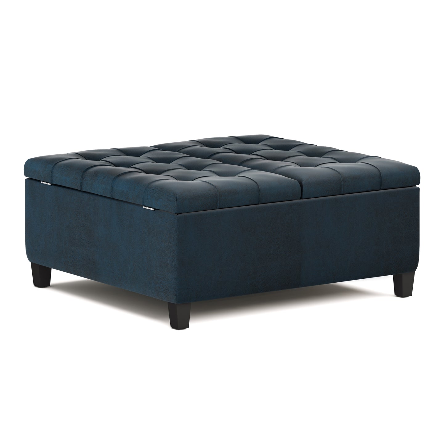 Harrison - Coffee Table Storage Ottoman - Distressed Dark Blue