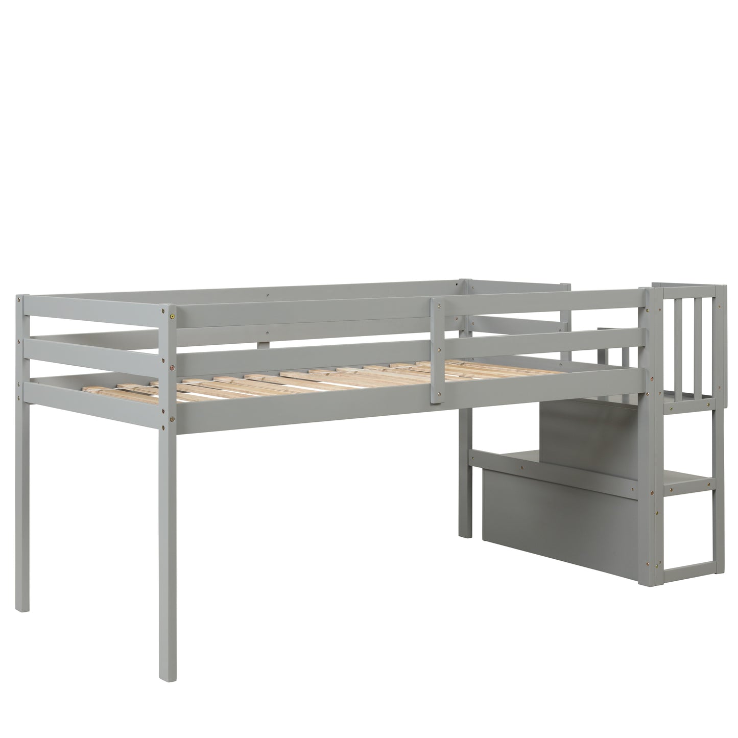 Loft bed with staircase , Grey