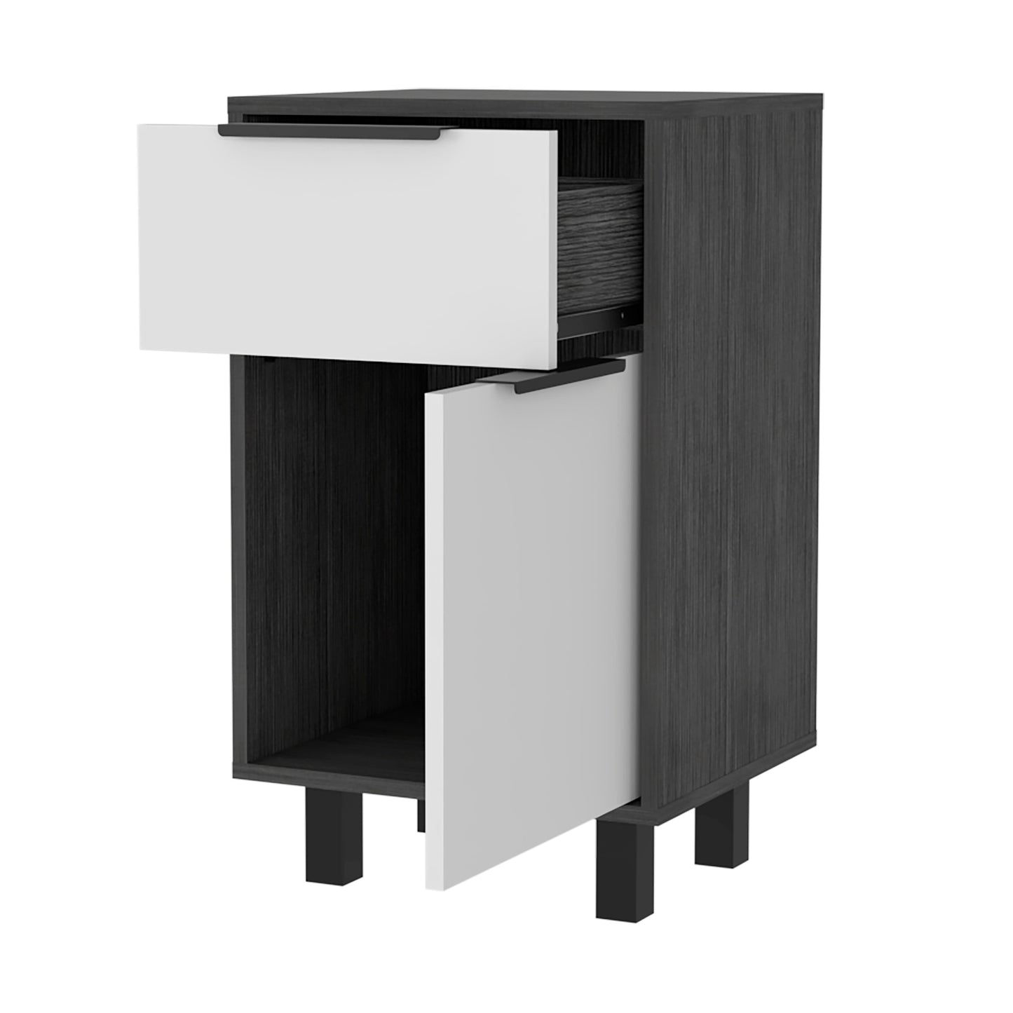 Luxor Z Nightstand, One Cabinet, Superior Top, One Drawer
