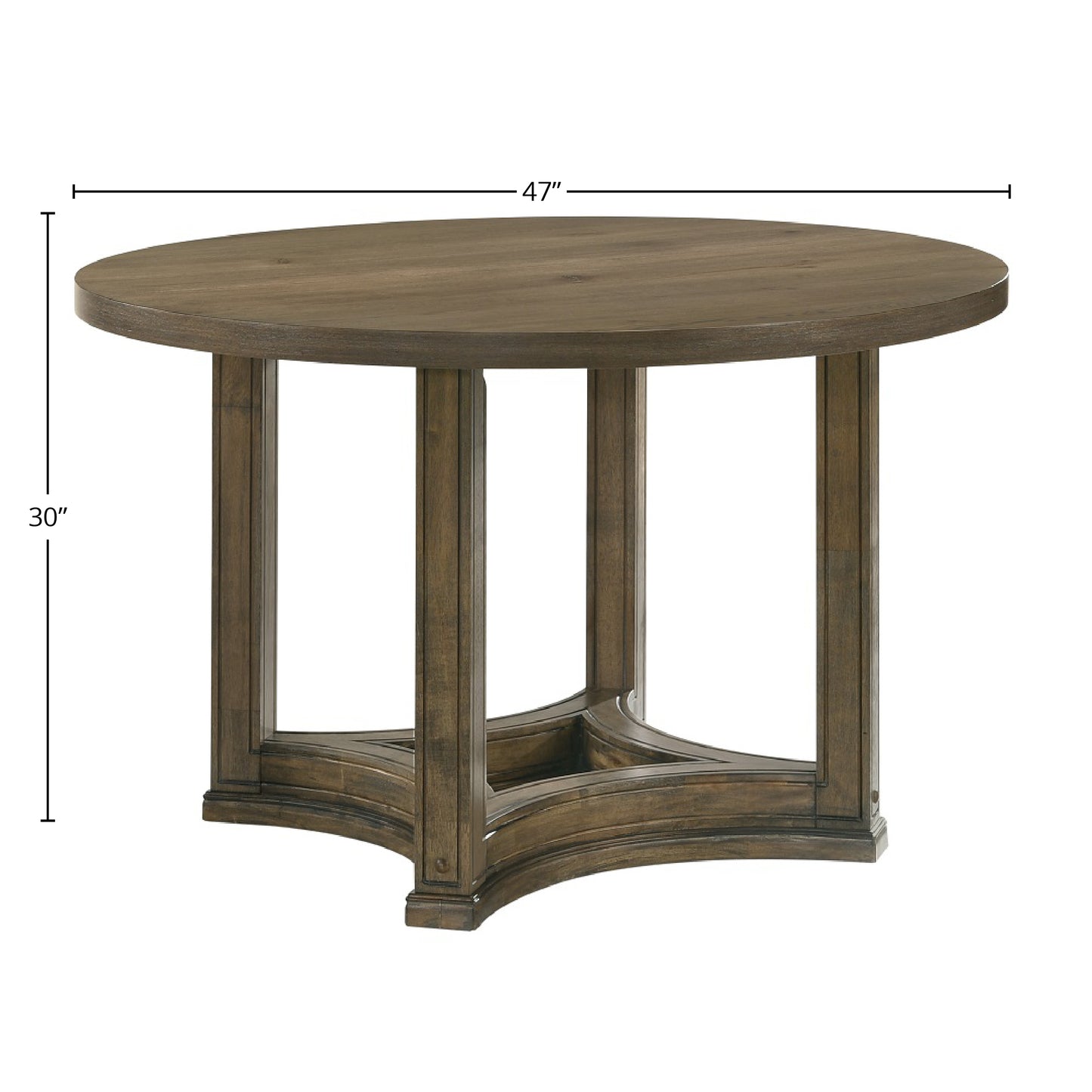 Parfield Weathered Oak Finish Round Dining Table