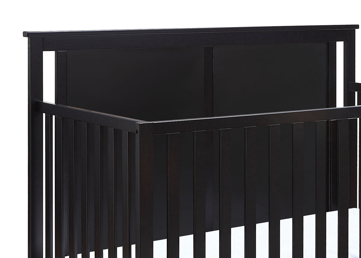 Connelly Mini Crib With Mattress Pad Black/Vintage Walnut