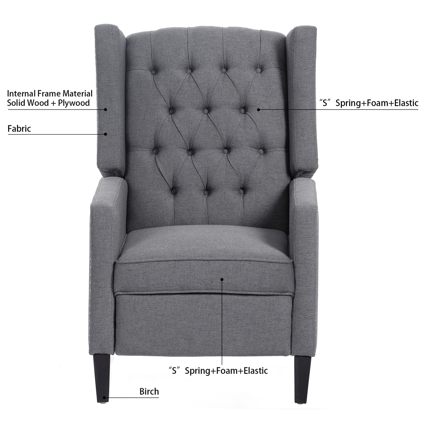 27.16" Wide Manual Wing Chair Recliner