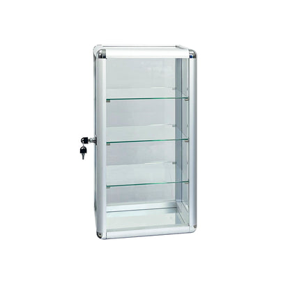 Tempered Glass Counter Top Display Showcase with Sliding Glass Door and Lock,Standard Aluminum Framing with Sliding Glass Door and Lock-display cabinet