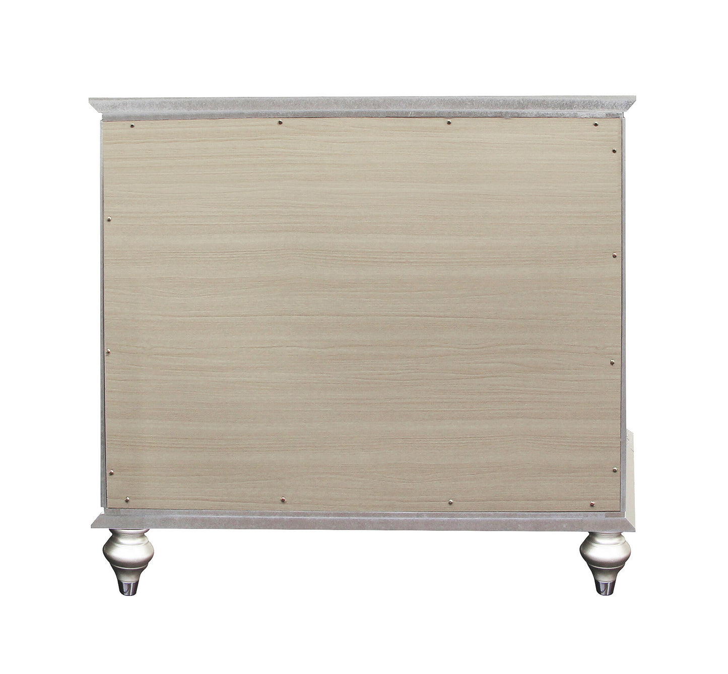 Champagne 2-Drawer Nightstand with Sparkling Trim