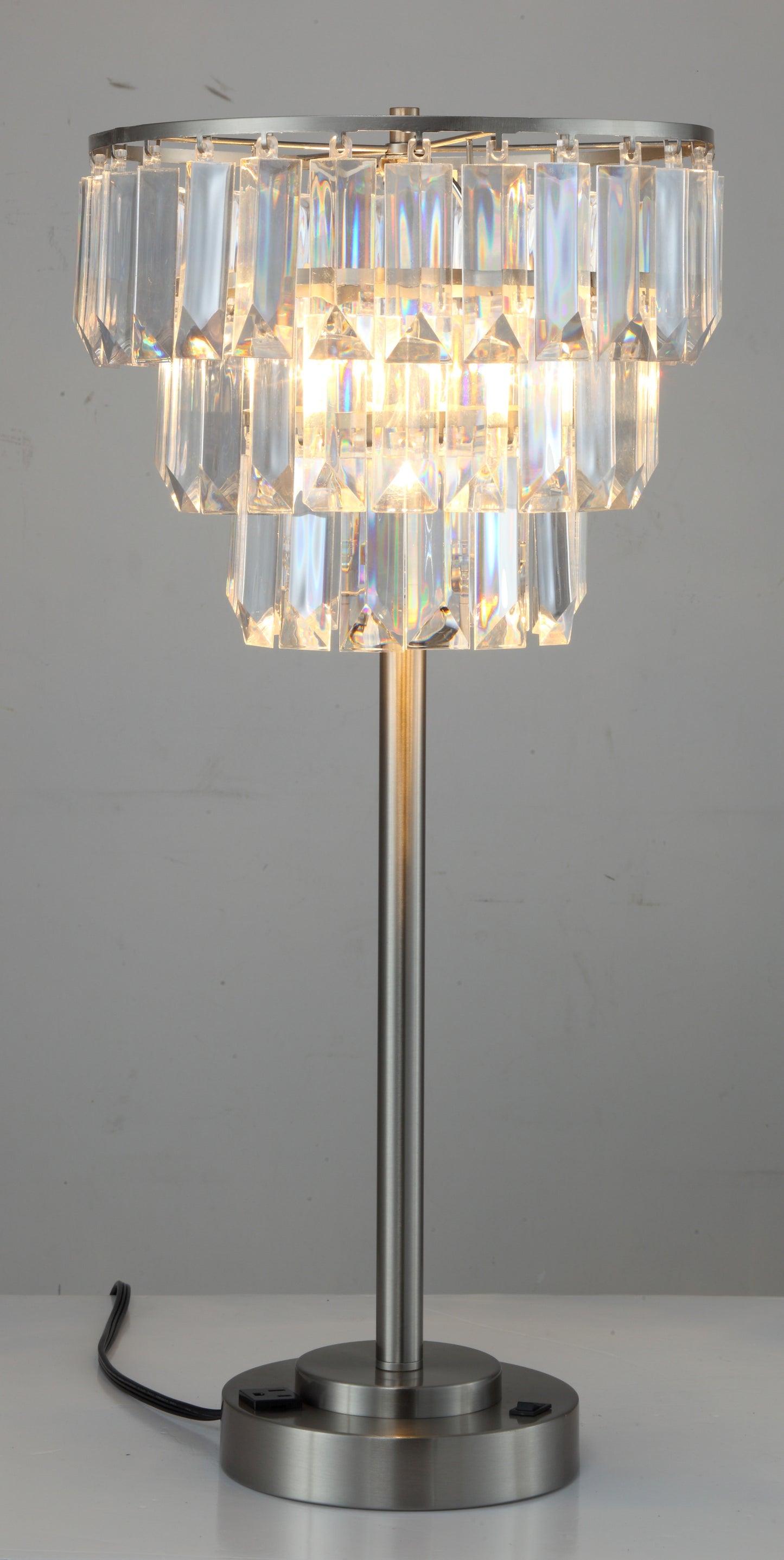 27.5"H CONTEMPORARY CRYSTAL SHADE TABLE LAMP(1PC/CTN) (1.01/9.25)