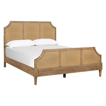 Woven Cane Queen Platform Bed