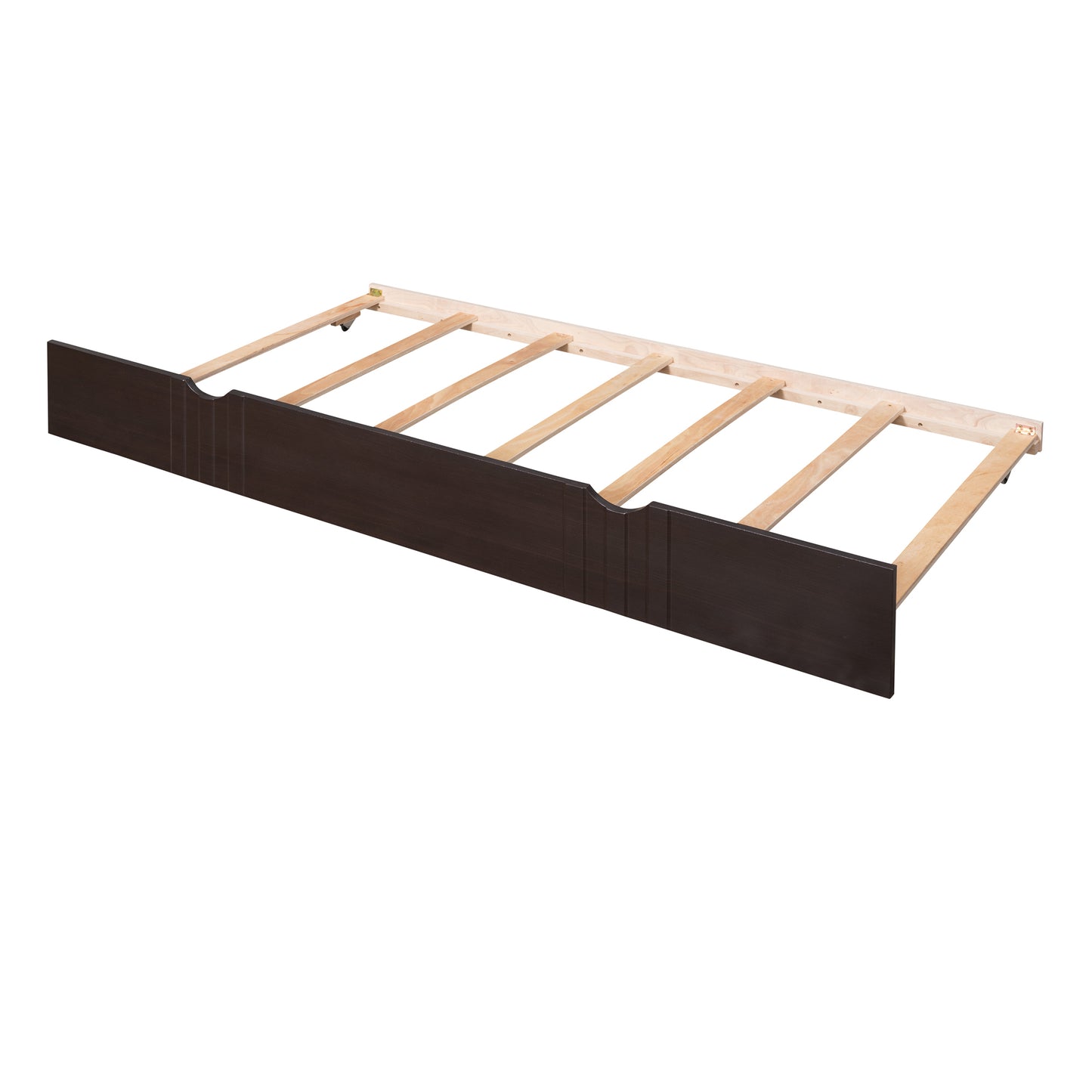 Twin Size Daybed Wood Bed with Twin Size Trundle,Espresso