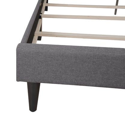 Stylish Casual Gray Queen Bed For Comfort