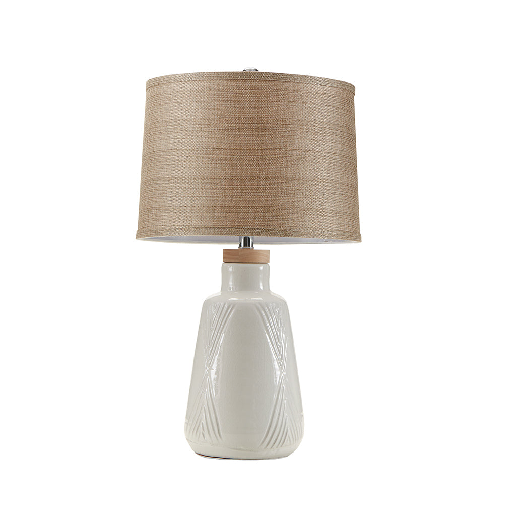 Boho Textured Ceramic Table Lamp