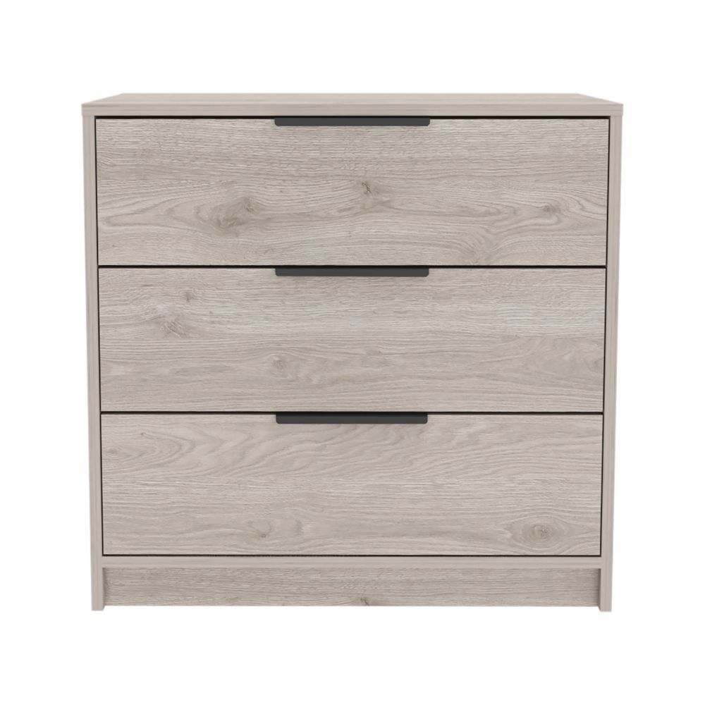 Cannon 3-Drawer Rectangle Dresser Light Grey