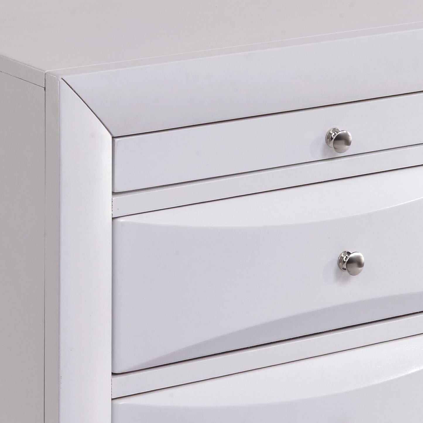 White Nightstand with 2 Drawers