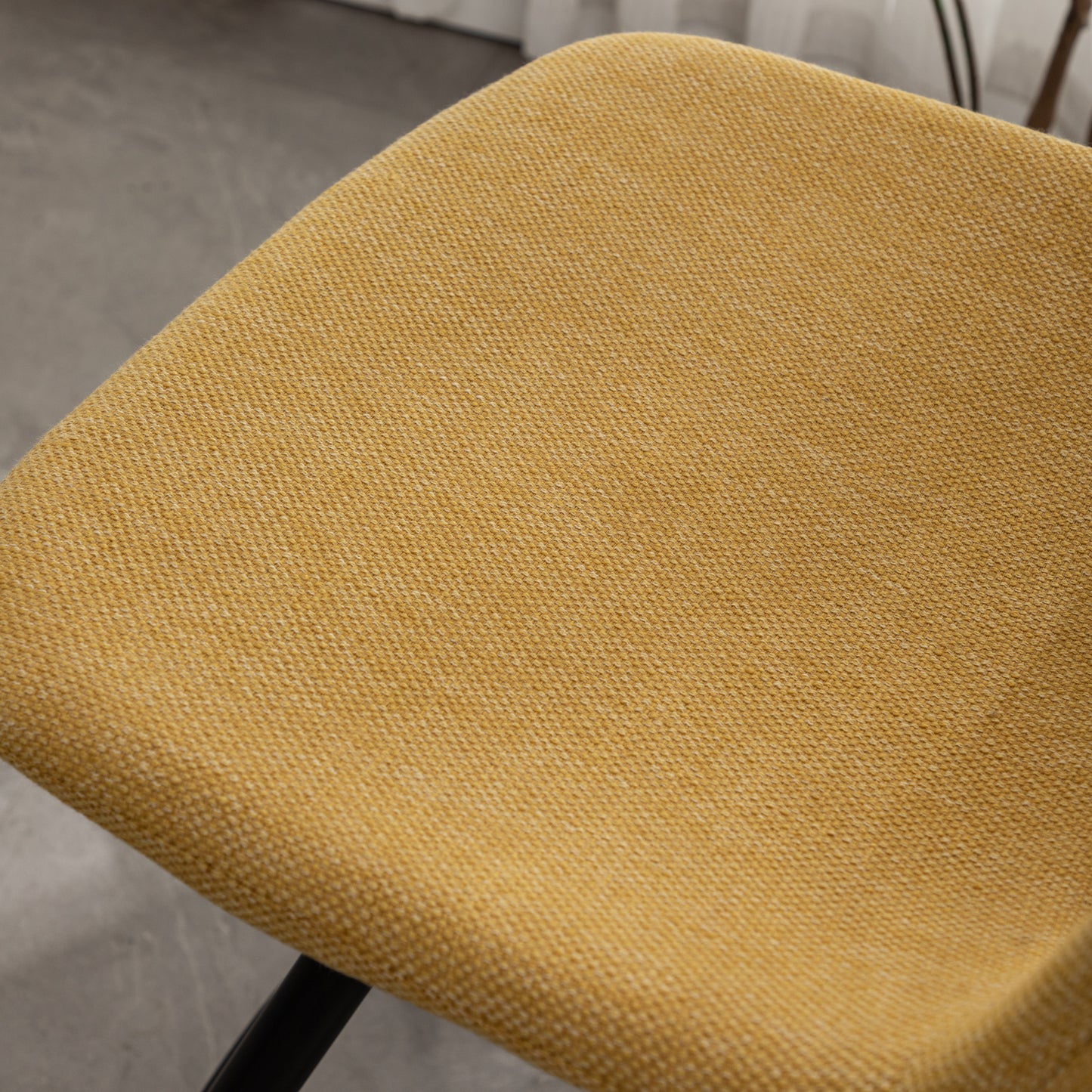 Porth Fabric Kitchen 28.25" Counter Height Stools, Set of 2, Yellow