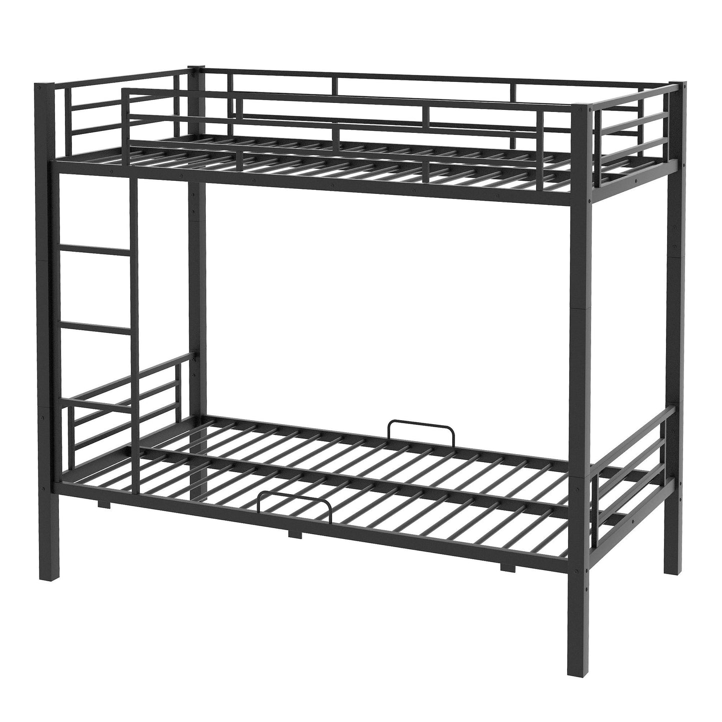 Metal Bunk Bed With drawers, Twin, Black