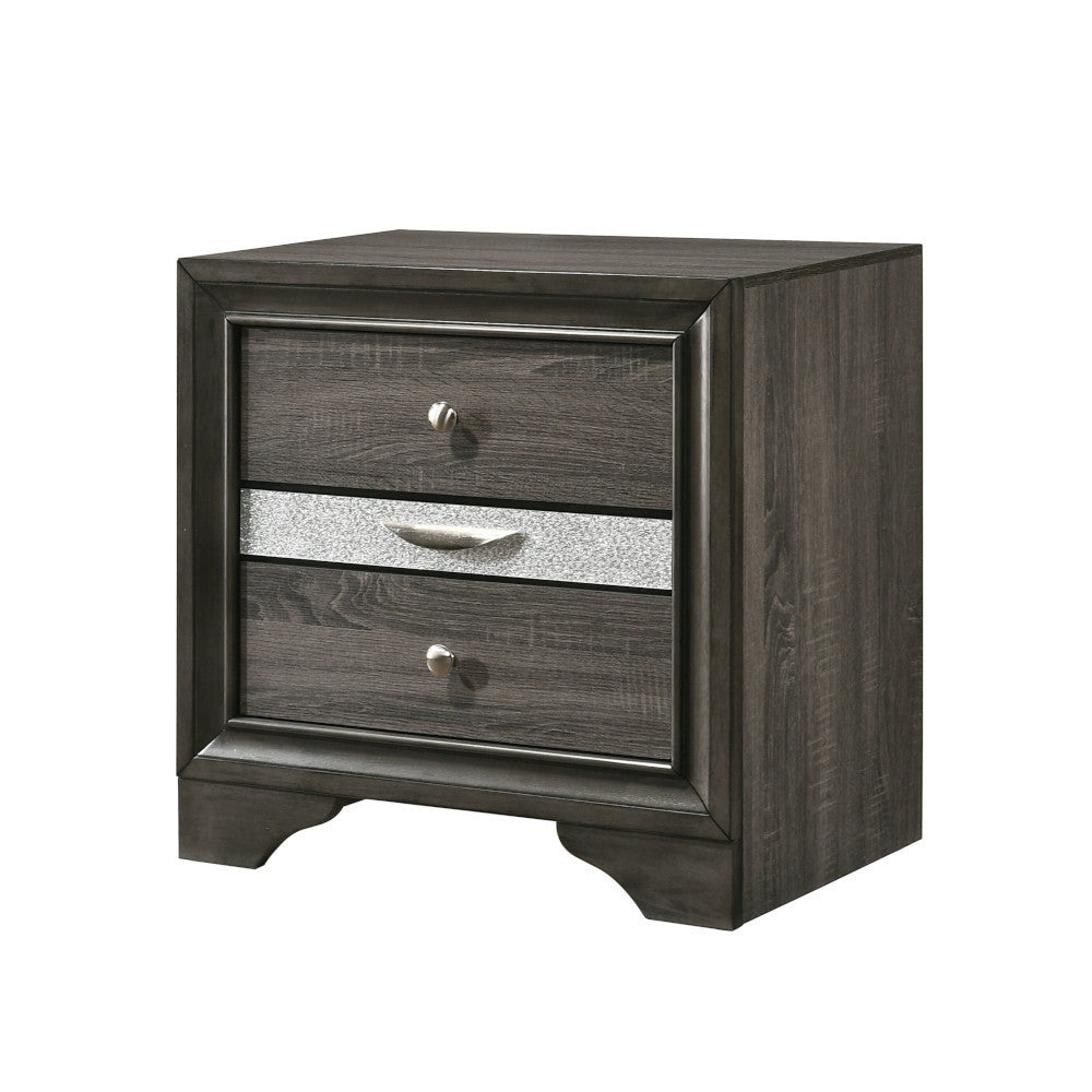 Naima Gray Finish Nightstand