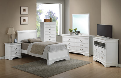 Timeless White Twin Bed With Classic Design