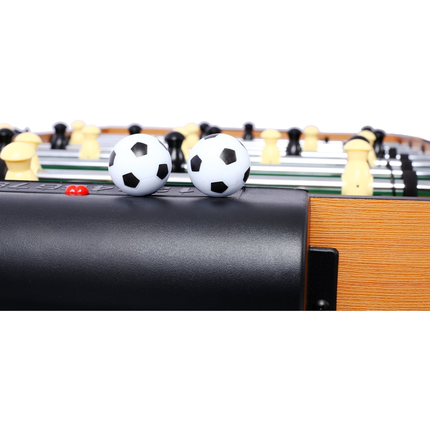 5-in-1 Multi-Game Table - Billiards, Push Hockey, Foosball, Ping Pong, and Basketball  brown /blue