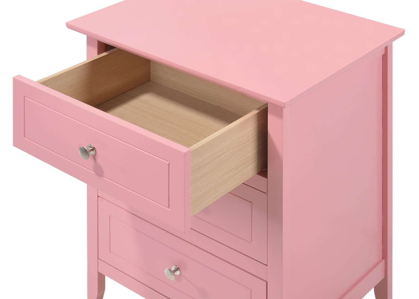 Charming Contemporary Pink Nightstand