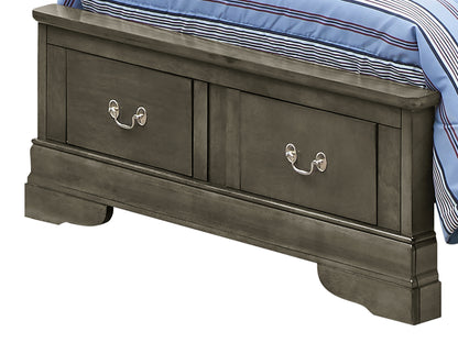 Stylish Gray Full Storage Bed For Comfort