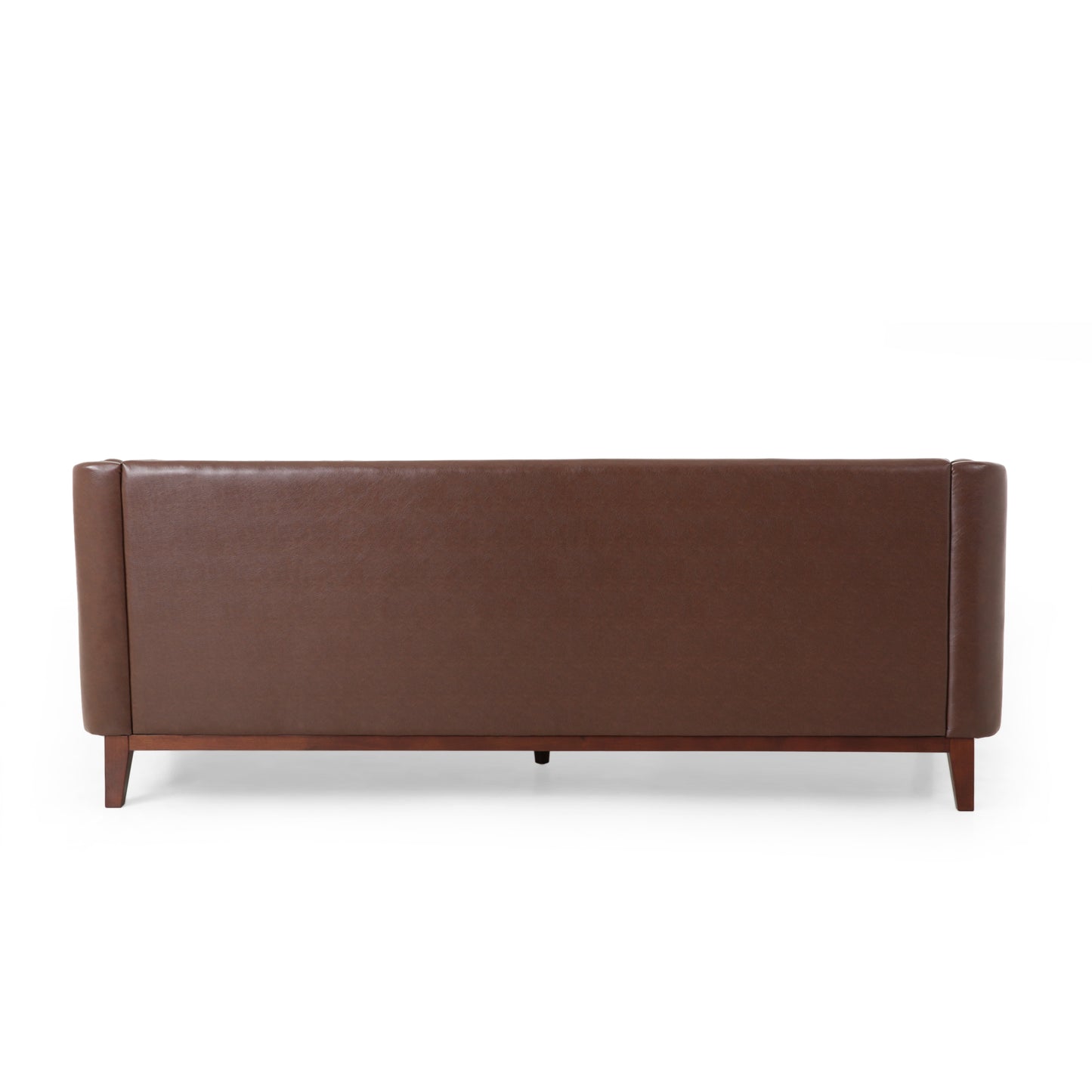 Mirod 81'' PU Sofa,Tufted Back,Solid Wood legs,Living Room and Study