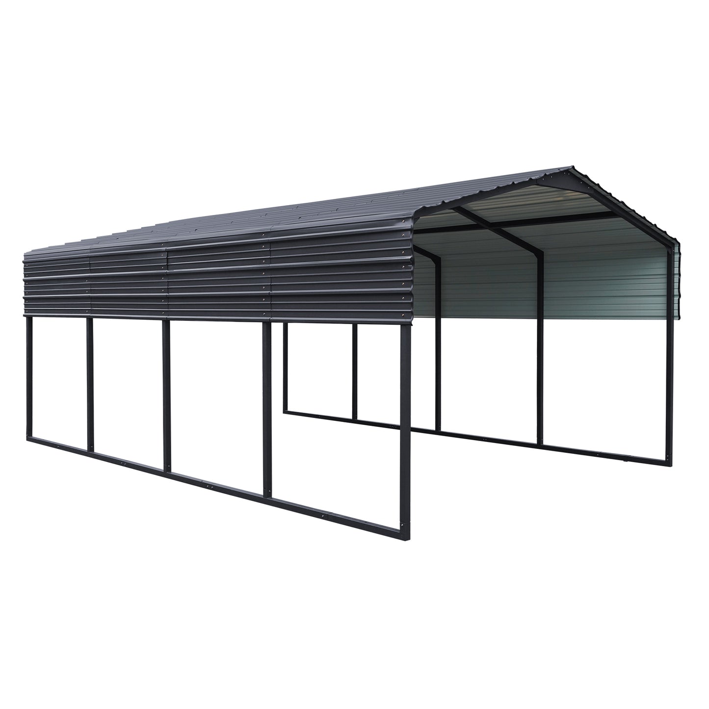 12x20 FT Metal Carport,Heavy Duty Canopy Galvanized Steel Outdoor Garage for Snow,Waterproof Car Shelter