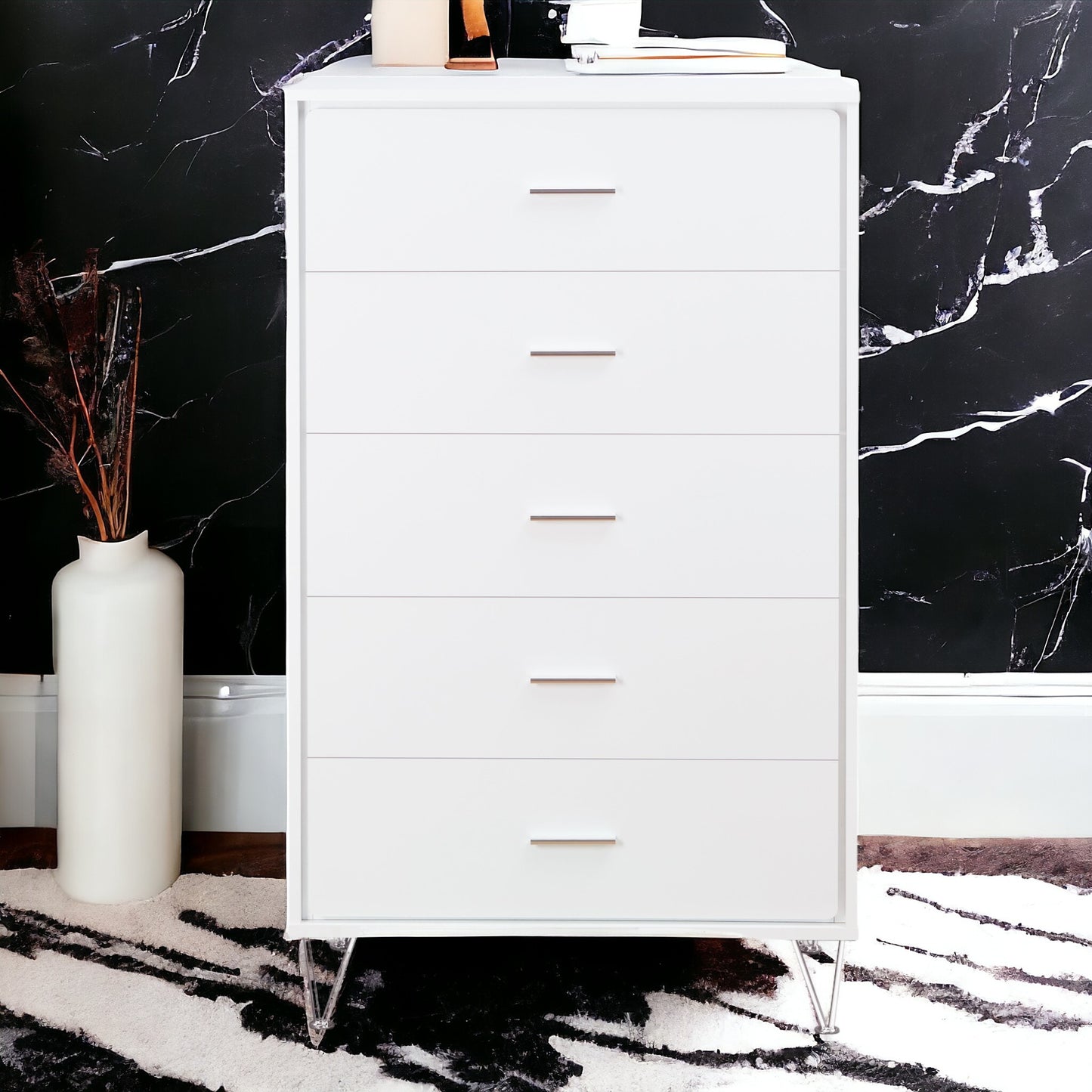 Deoss White Finish Chest