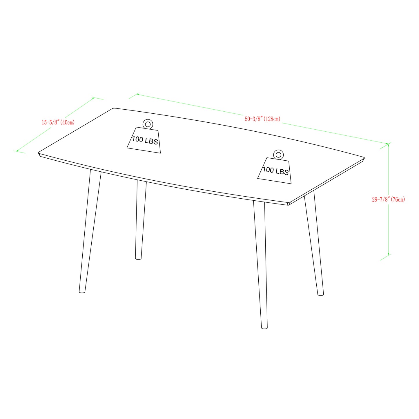 Mid-Century Modern Minimalist Dining Table - Acorn