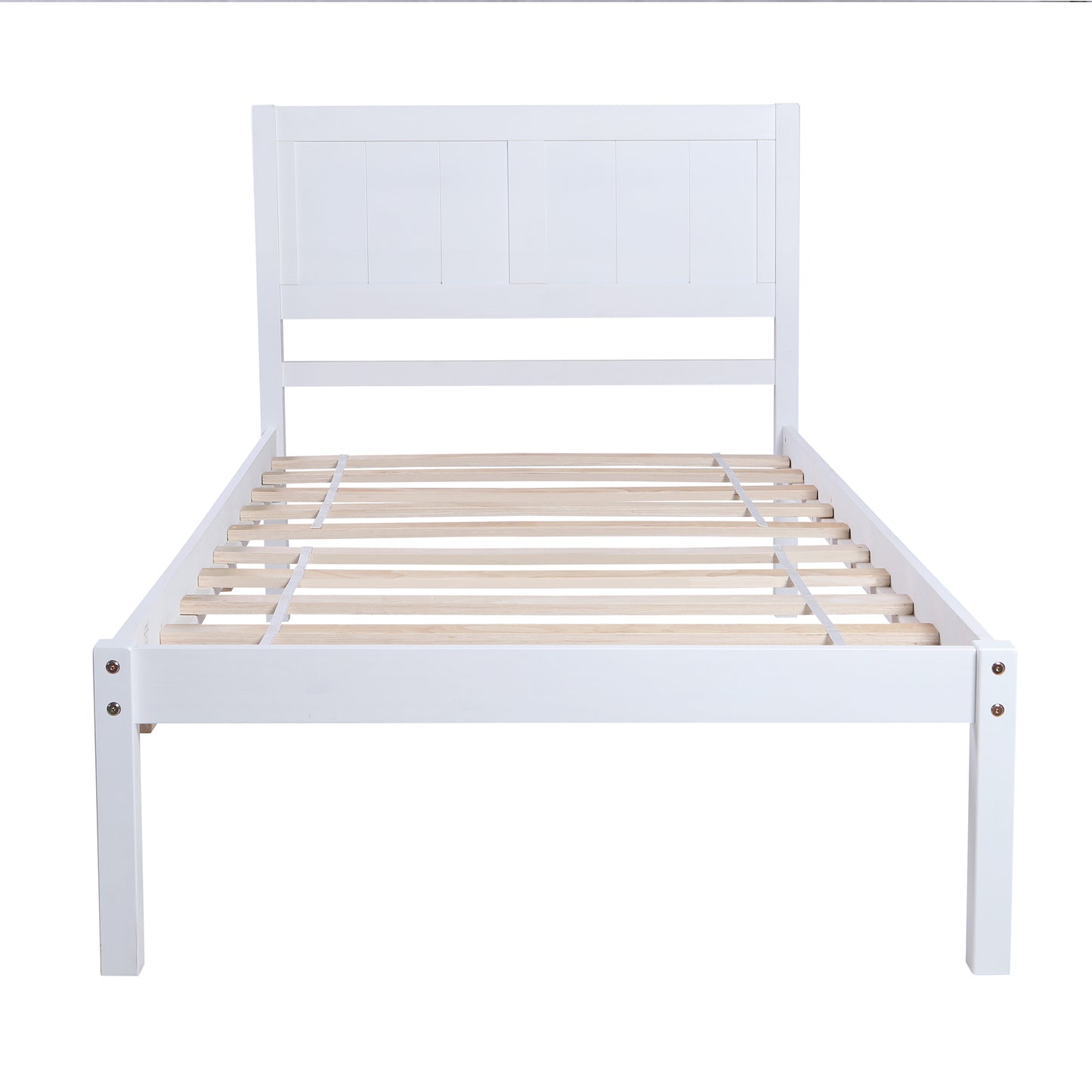 Wood Platform Bed Twin size Platform Bed with Headboard