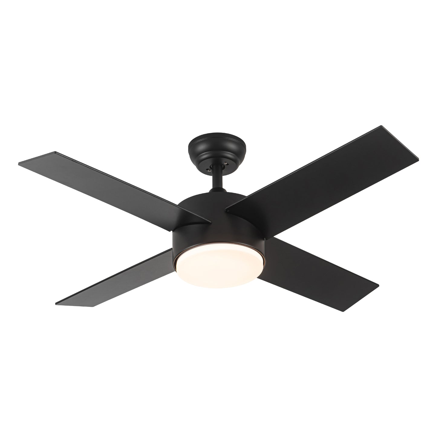 44 In Intergrated LED Ceiling Fan with Black ABS Blade