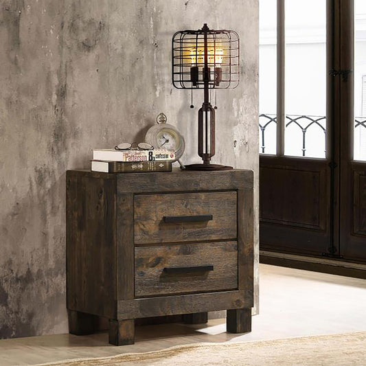 Rustic Golden Brown 2-drawer Nightstand