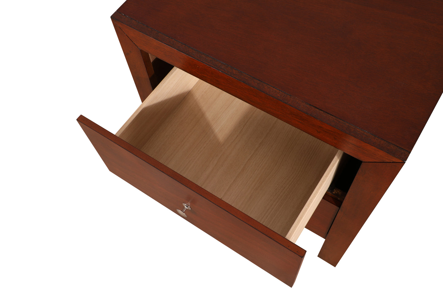Elegant Cherry Nightstand With Storage