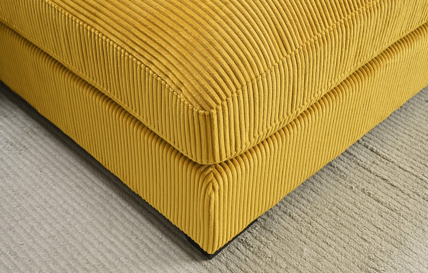 Container Furniture Direct Luxe Oversized Two-Piece Left Facing Sectional Couches for Living Room, 102.4-Inch L Shaped Sofa with Chaise, Upholstered with Corduroy Fabric, Ginger